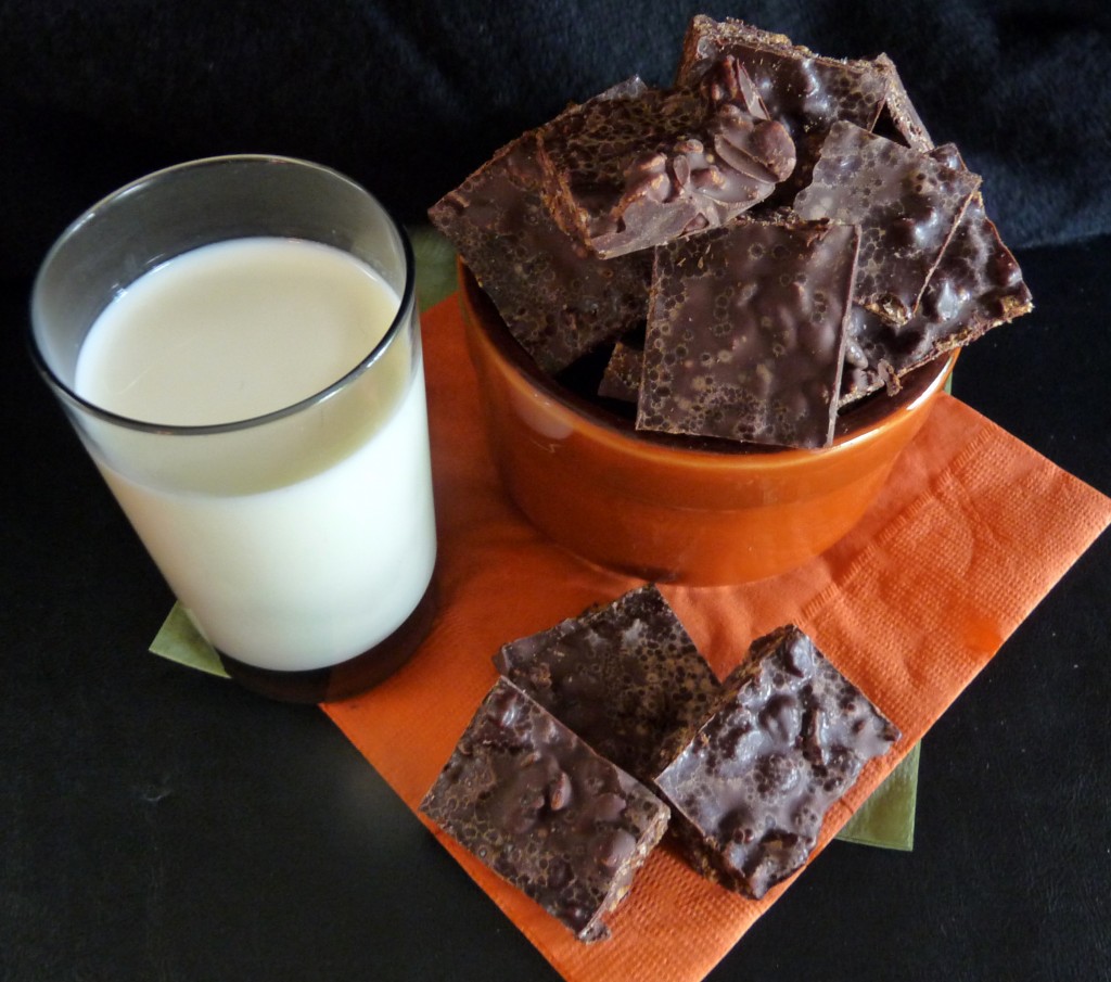 Dark Chocolate Crispy Bars Out of the Box Food